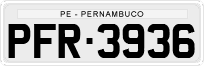 License plate of Brazil, Private owners (1990)
