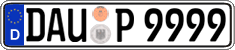 German license plate, Regular plates