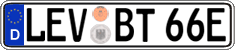 German license plate, Electric vehicles
