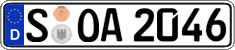German license plate, Regular plates