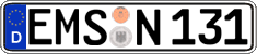 German license plate, Regular plates