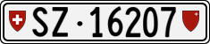 License plate of Switzerland, Cars