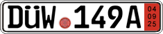 German license plate, Export transit plates