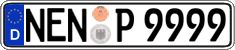 German license plate, Regular plates
