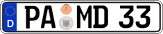 German license plate, Regular plates