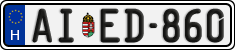 license plates of Hungary, Regular plates (2022)