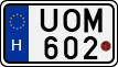 license plates of Hungary, Motorcycles (1990)