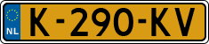 License plate of the Netherlands, Cars