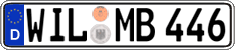German license plate, Regular plates
