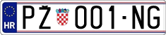 License plate of Croatia, Regular plates
