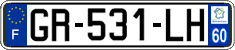 French license plate, SIV (ordinary)