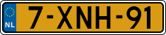 License plate of the Netherlands, Cars