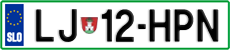 License plate of Slovenia, Cars