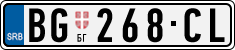 License plate of Serbia, Cars