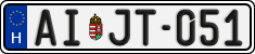 license plates of Hungary, Regular plates (2022)