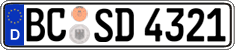 German license plate, Regular plates