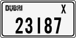 License plate of the UAE, Dubai, Cars