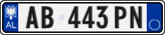 License plate of Albania, Cars (2011)