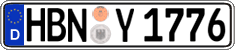 German license plate, Regular plates