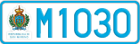 License plate of San Marino, Cars (A1234)