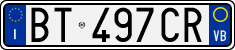 License plate of Italy, Cars (1994 year series)