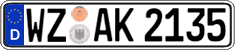 German license plate, Regular plates