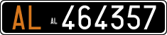 License plate of Italy, Cars (1927 year series)