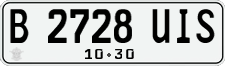 License plate of Indonesia, Regular plates