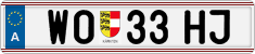 License plate of Austria, Regular plates