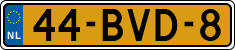 License plate of the Netherlands, Heavy Commercial Vehicles (1994 system)