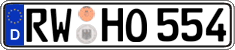 German license plate, Regular plates
