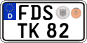 German license plate, Regular plates