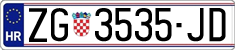 License plate of Croatia, Regular plates