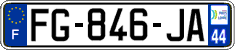 French license plate, SIV (ordinary)