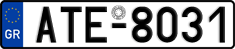 License plate of Greece, Cars