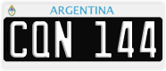 License plate of Argentina, Cars (1995, ABC 123)