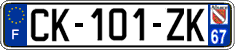 French license plate, SIV (ordinary)