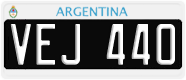 License plate of Argentina, Cars (1995, ABC 123)