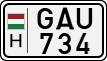 license plates of Hungary, Cars (1990)