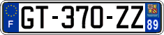 French license plate, SIV (ordinary)