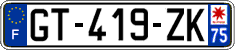 French license plate, SIV (ordinary)