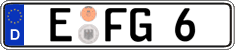 German license plate, Regular plates