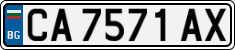 License plate of Bulgaria, Cars