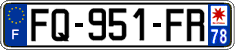 French license plate, SIV (ordinary)