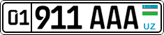 License plate of Uzbekistan, Organizations