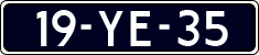 License plate of the Netherlands, Imported oldtimers (cars)