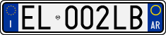 License plate of Italy, Cars (1994 year series)