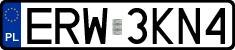 License plates of Poland, Regular car plates