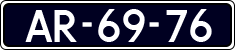 License plate of the Netherlands, Imported oldtimers (cars)