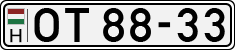 license plates of Hungary, Oldtimers (1990)